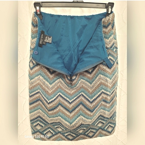 Etcetera New Quebec Chevron Geometric Sweater Knit Pencil Skirt Eccoci Carlisle - Picture 3 of 5